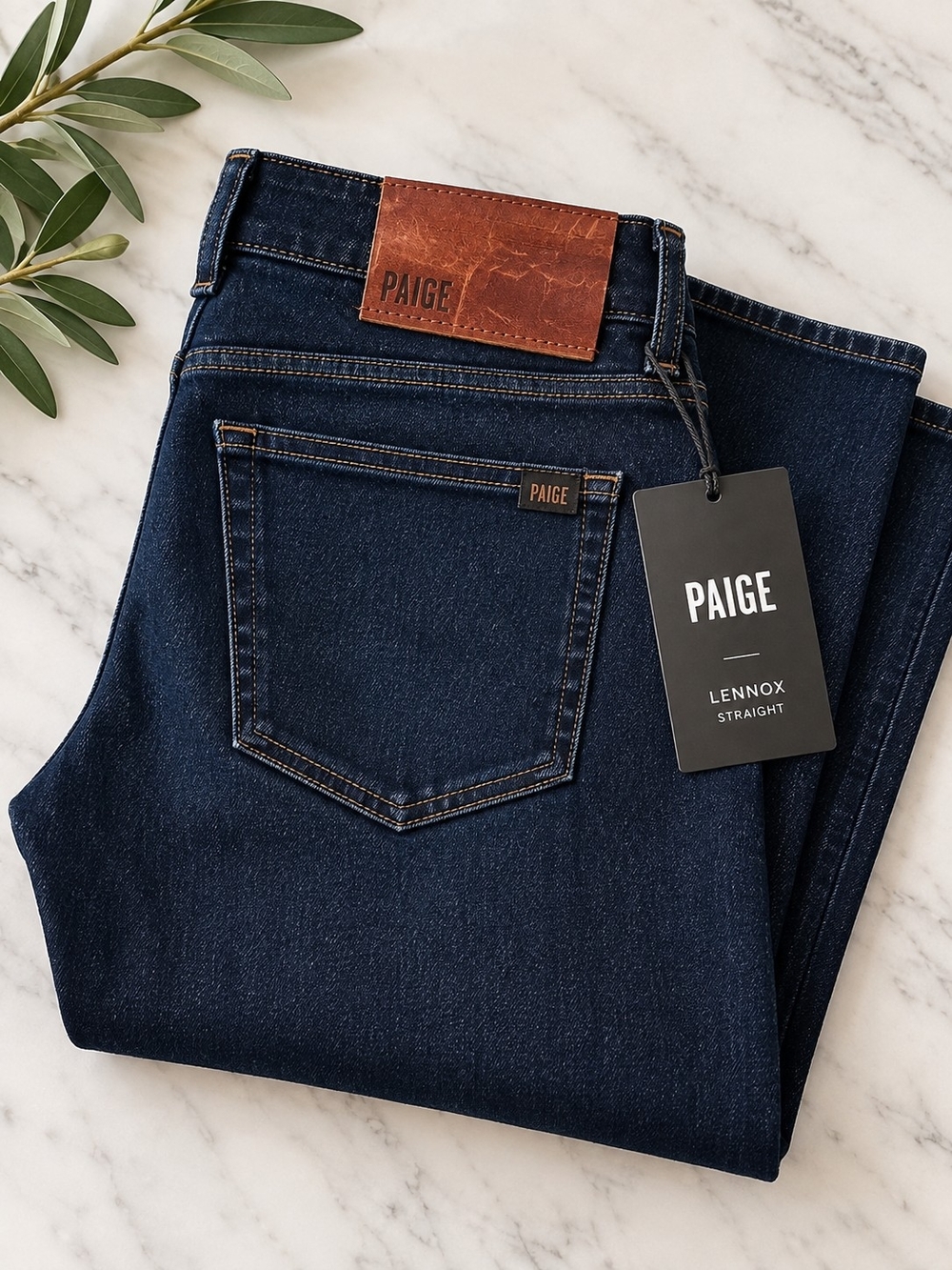 PAIGE Lennox Men’s Jeans 29 Dark Wash Straight Leg Stretch Denim NWT